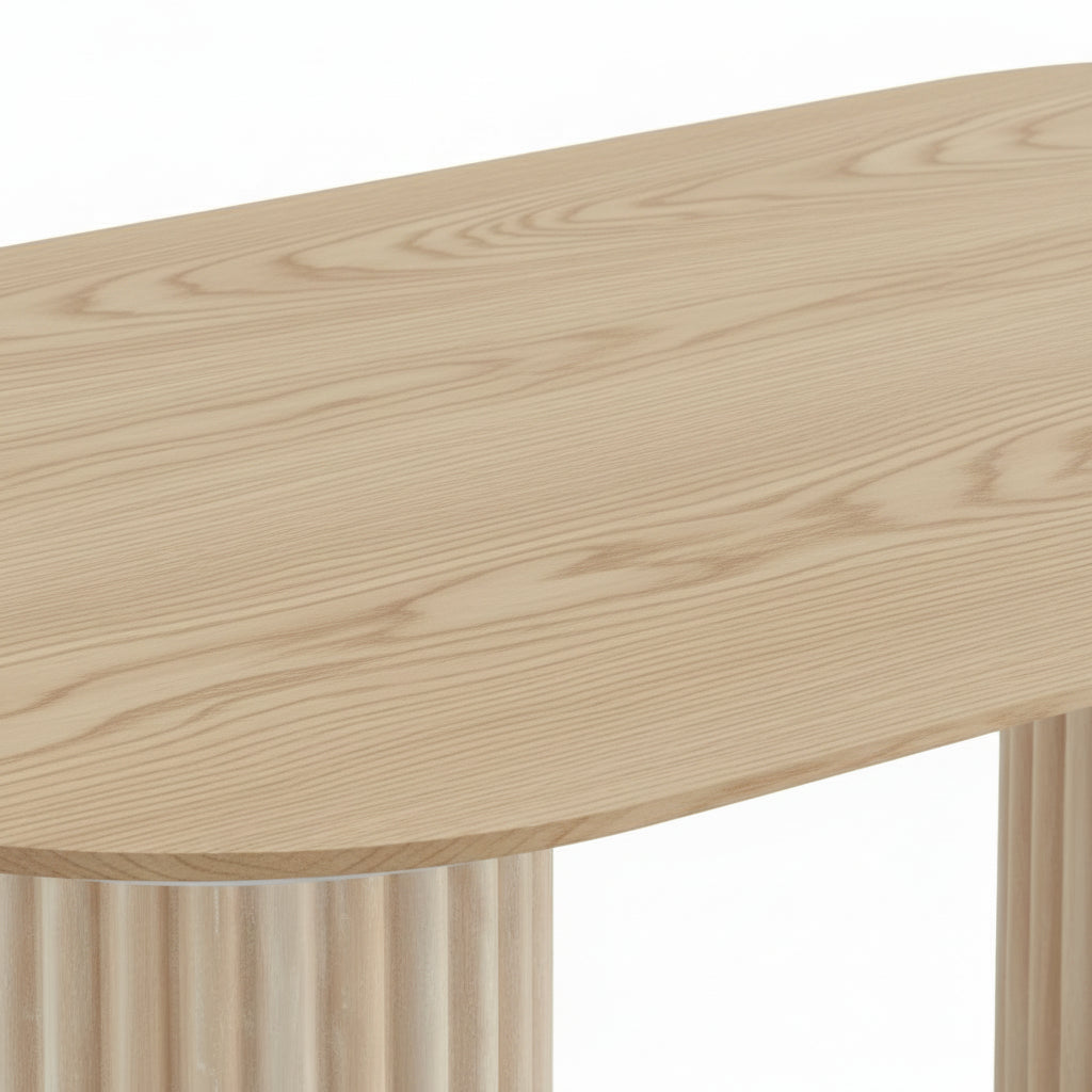 Table Basse Ovale Céramique Travertin Brillant 120x60 cm – KEYSHA