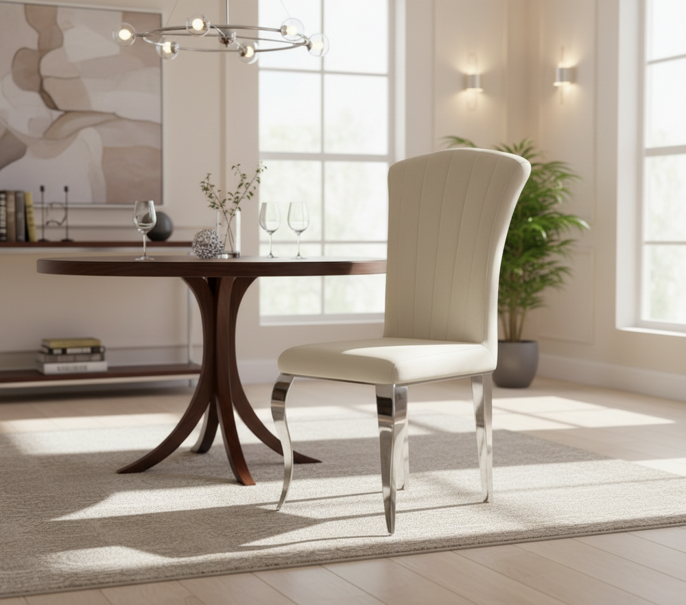 Lot de Chaises baroque LOUIS Chrome Velours