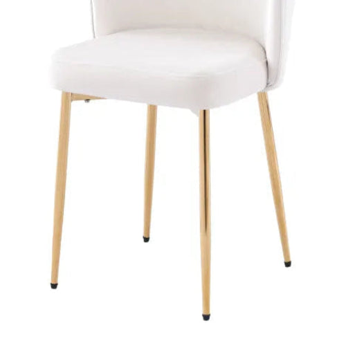 Lot de 4 chaises moderne gold velours écru DIANA