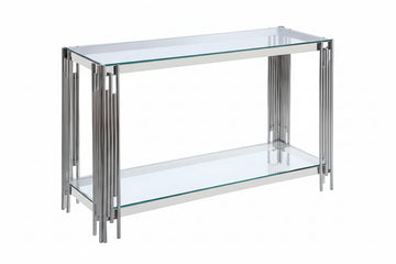 Console gold verre marbré blanc 120x40x78 cm GEOMAG