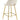 Lot de 2 tabourets de bar TEDDY pied gold velours #couleur_beige