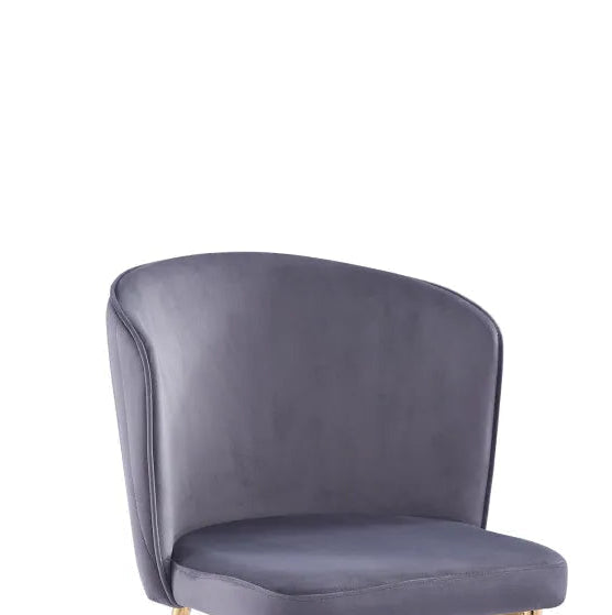 Lot de 4 chaises moderne DIANA gold velours anthracite