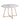 Table à manger ronde 4 personnes HELOISE Gold rose verre blanc D120 cm #couleur_transparent