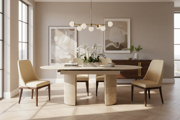 Table extensible SAHARA effet travertin 160/200x90 cm
