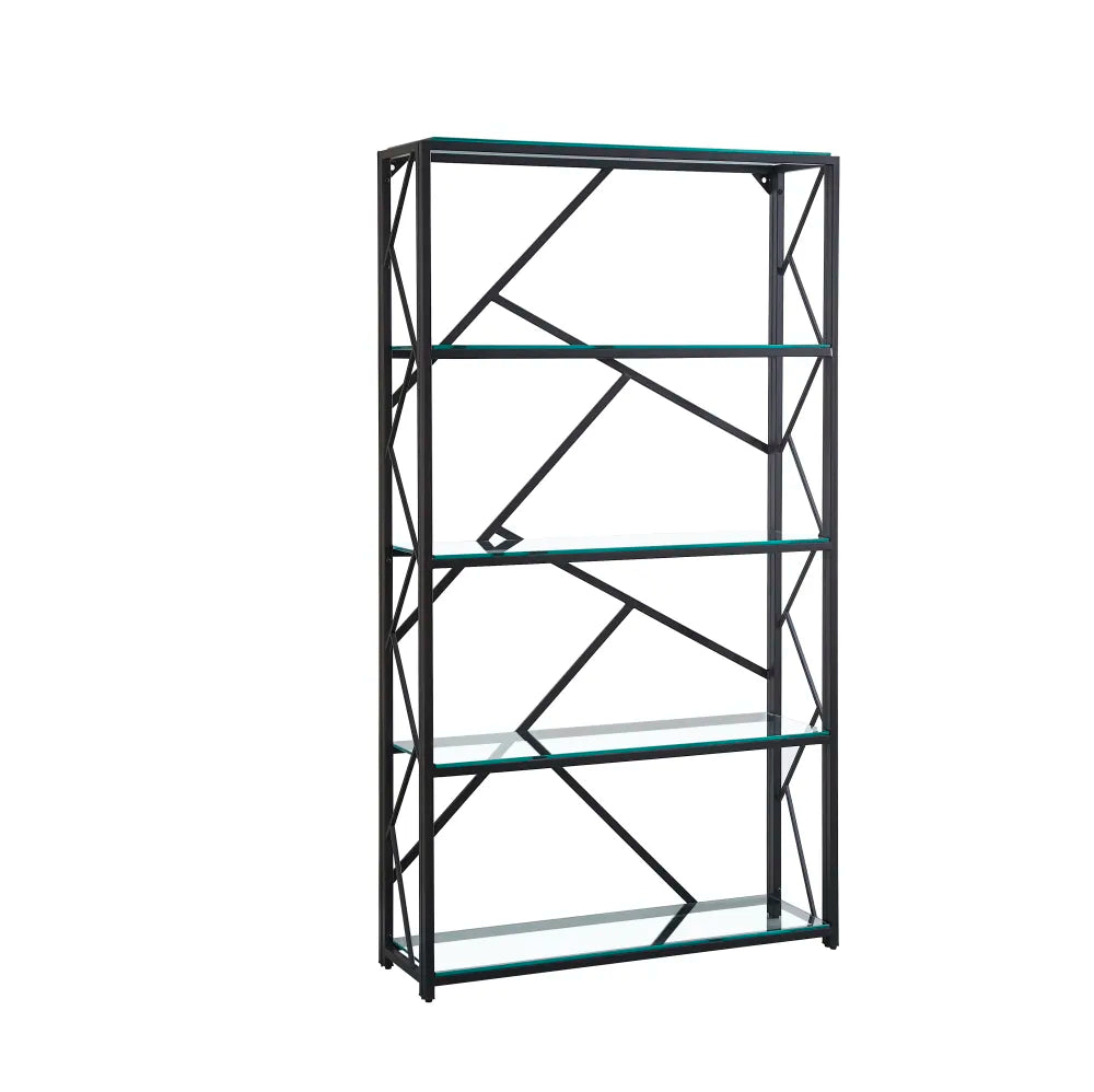 Bibliothèque GEOMAG 4 étagères Gold 100x30x180 cm #couleur_noir