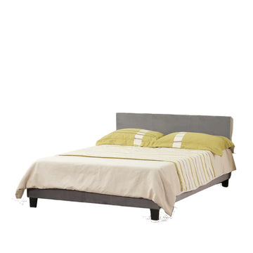 Lit 2 places 140x190 cm MELBOURNE Velours avec sommier intégré