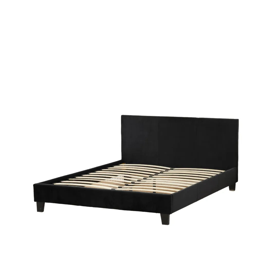 Lit 2 places 140x190 cm MELBOURNE Velours avec sommier intégré