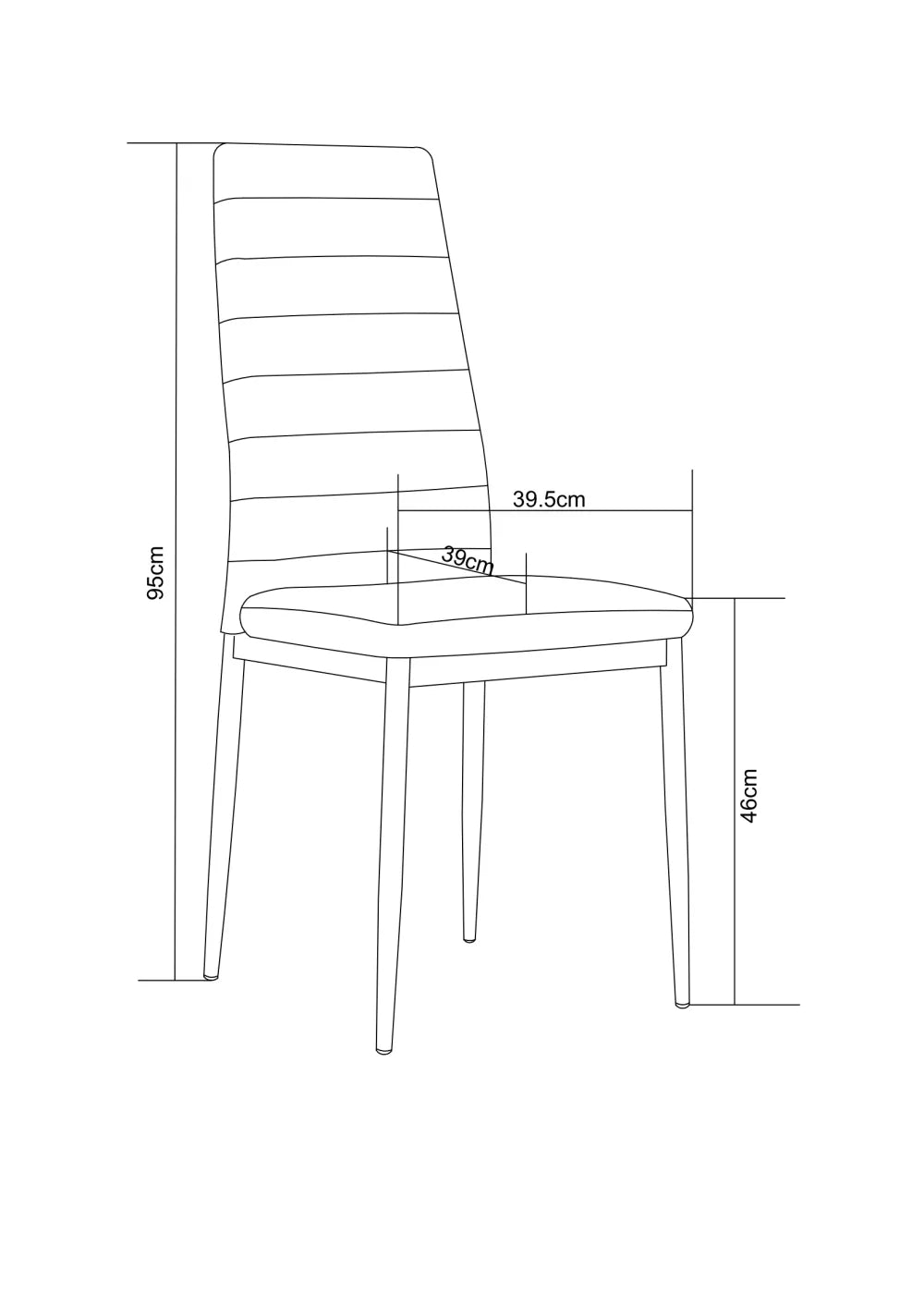 Lot 6 chaises velours gris pieds métal chrome 39x39x95 cm TOLIA
