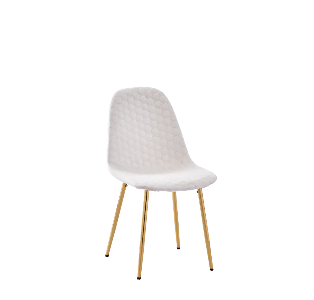 Lot de 6 chaises Scandinave ALVEOLE Gold - Beige