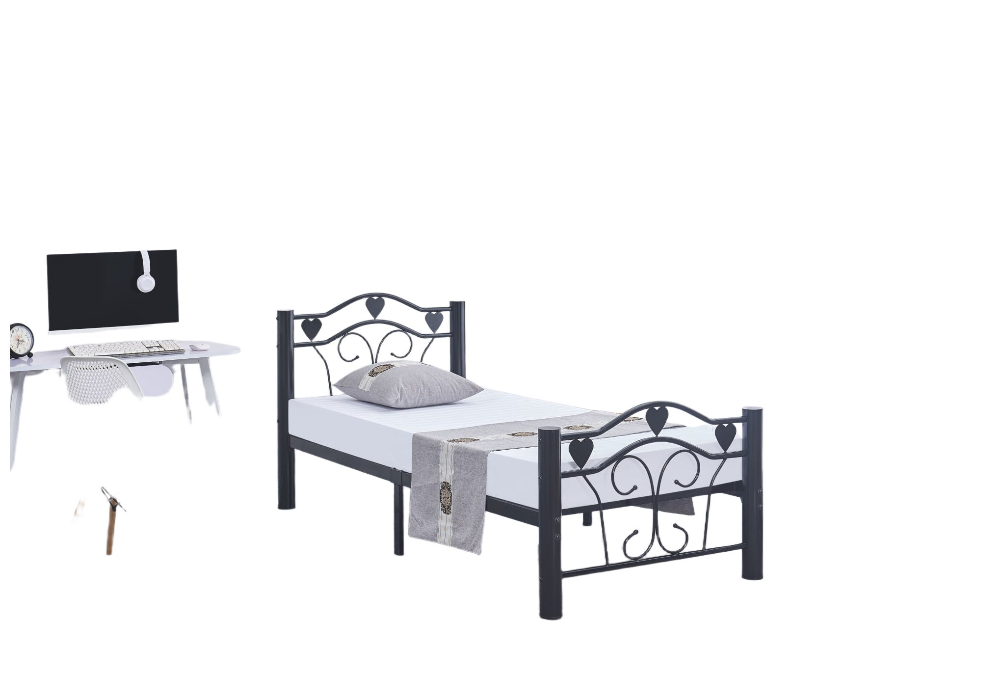 LIT METAL HERCULE NOIR 140X190cm