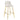Lot de 2 tabourets de bar SCANDINAVE pied gold velours #couleur_beige