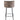 Lot de 2 tabourets de bar CATHY pied métal noir#couleur_taupe