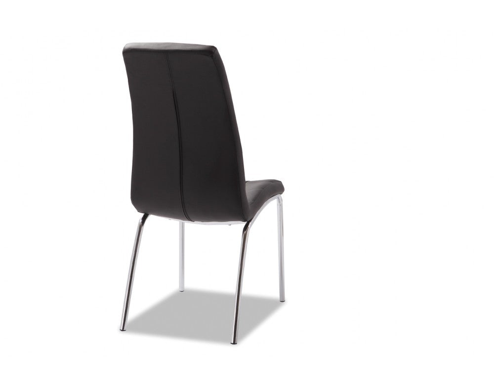 Lot de 6 chaises EMMA simili cuir - Noir