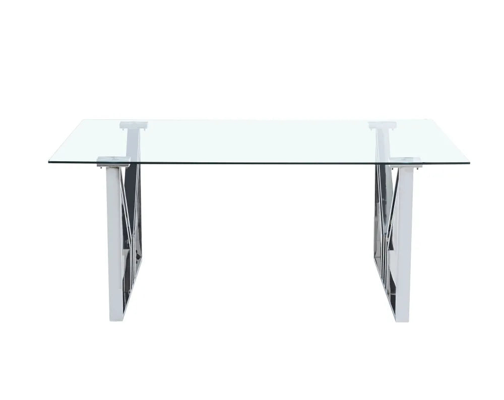 Table à manger IGREC Chrome transparent