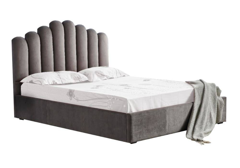 Lit coffre 2 places 140x190 cm DOHA sommier coffre intégré #couleur_moka