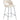Lot de 2 tabourets de bar TEDDY pied chrome velours#couleur_beige