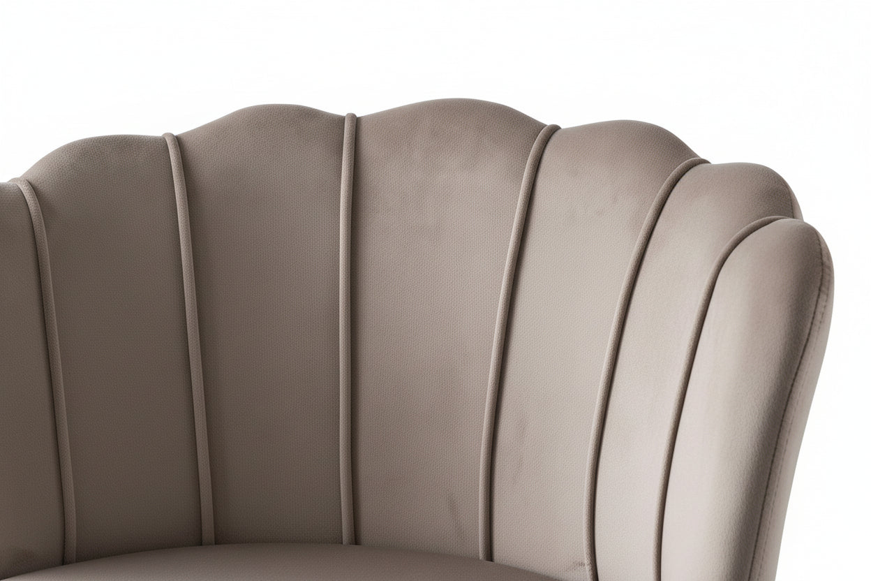 Lot 2 Tabourets de Bar Nymphea Velours Moka Réglables Pieds Métal Noir Hauteur Assise 69cm