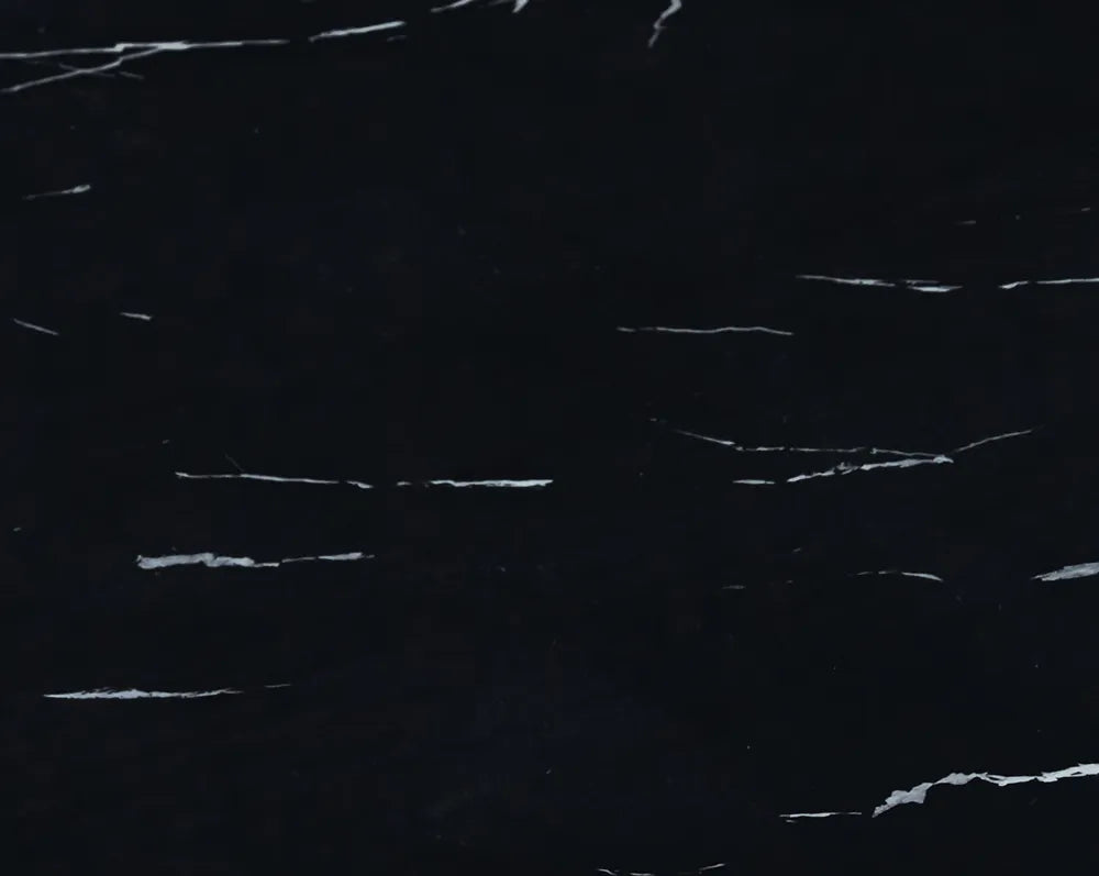 Table à manger verre marbré noir 180x90 cm 6-8 pers BAROQUE