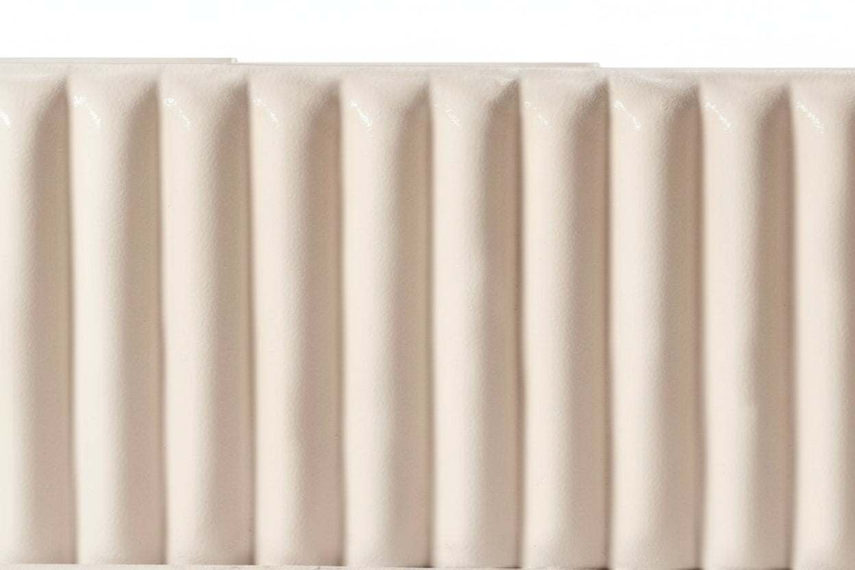 Lit 2 places FAYE design velours Beige sommier inclus 140x190 cm