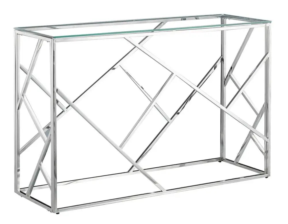 Console GEOMAG Inox Verre 120x40x78 cm