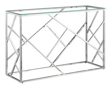 Console GEOMAG Inox Verre 120x40x78 cm