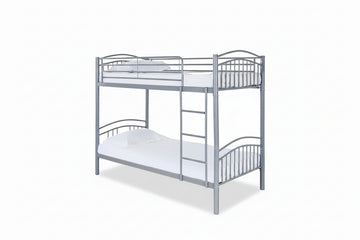 Lit superposé séparable métal gris 2x90x190 cm ALICE