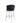 Lot de 2 tabourets de bar NYMPHEA Chrome en velours #couleur_noir