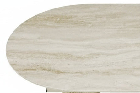 Table extensible SAHARA effet travertin 160/200x90 cm