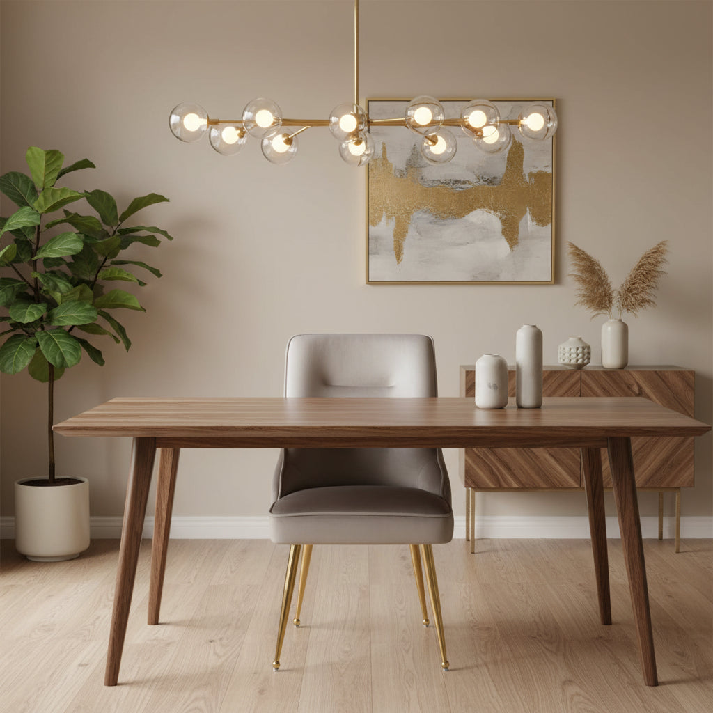 Lot de 2 chaises luxury ZIP en velours pieds Gold - Moka