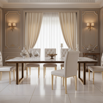 Lot de 2 chaises NEVADA capitonnés gold - Beige