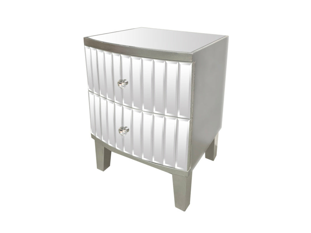 Chevet miroir JULIETTA avec 2 tiroirs 45x40x59 cm