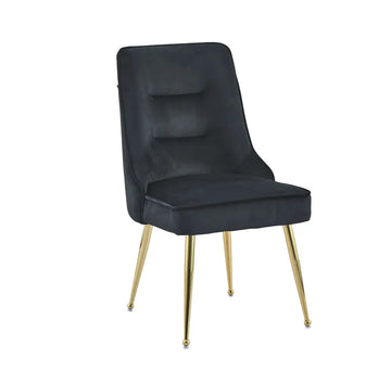 Lot de 2 chaises luxury ZIP en velours pieds Gold