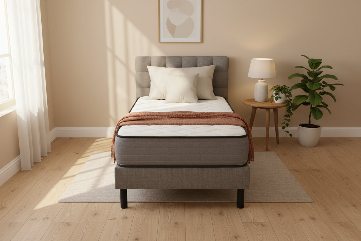 Matelas roulé mousse haute densité accueil ferme 90x190 cm épaisseur 20 cm