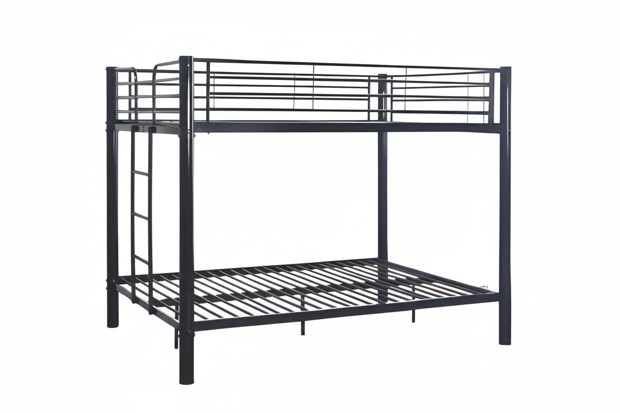Lit superposé 4 places métal noir 2x140x190 cm COLOSSE
