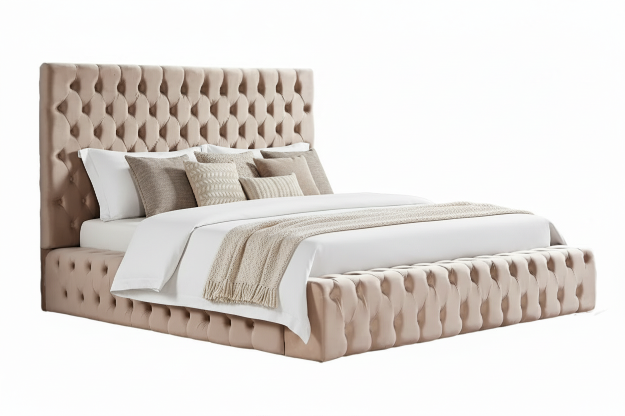 Cadre de lit double en velours 180x200 cm ROYAL