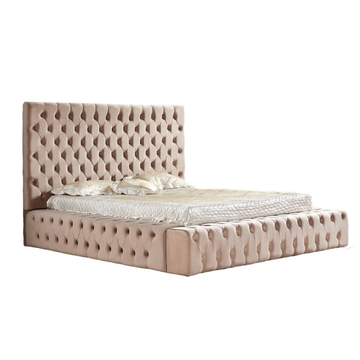 Cadre de Lit ROYAL – Velours – 2 Places 180x200 cm