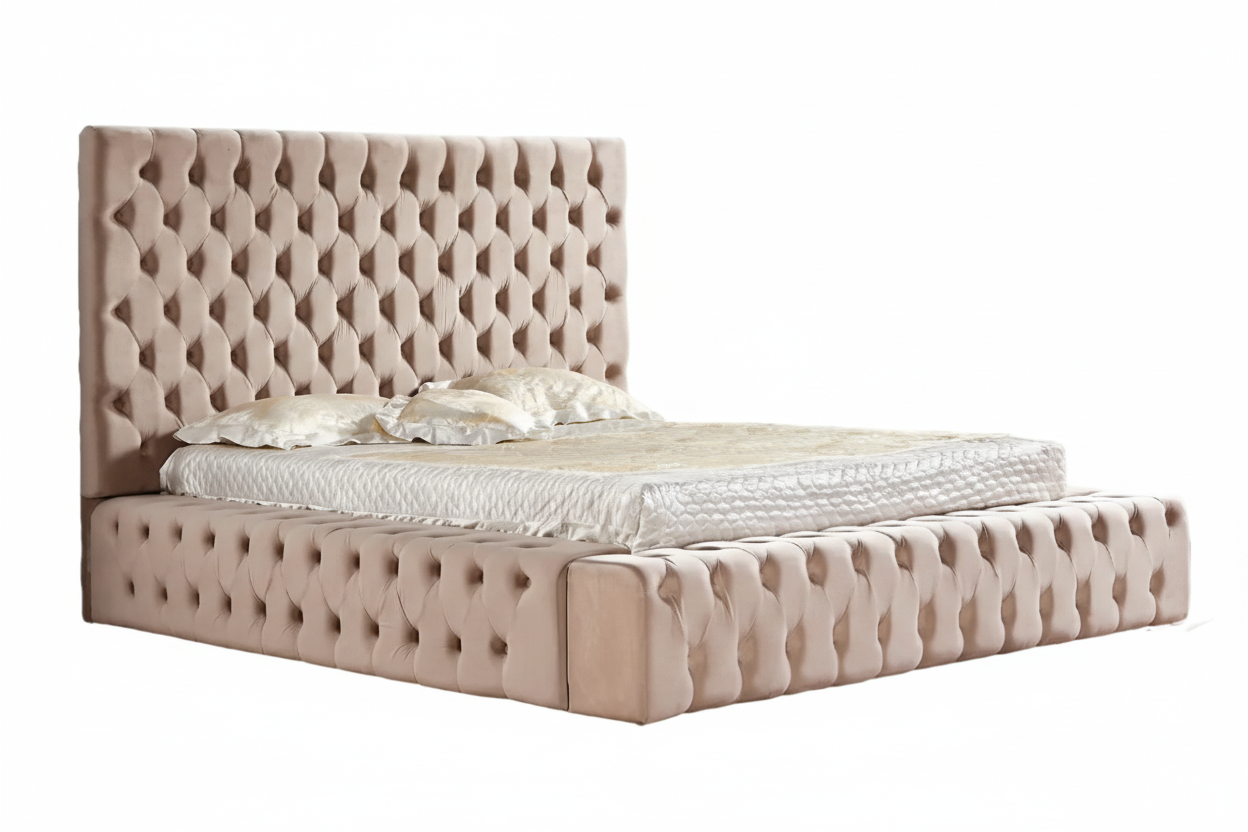 Cadre de lit double en velours 180x200 cm ROYAL