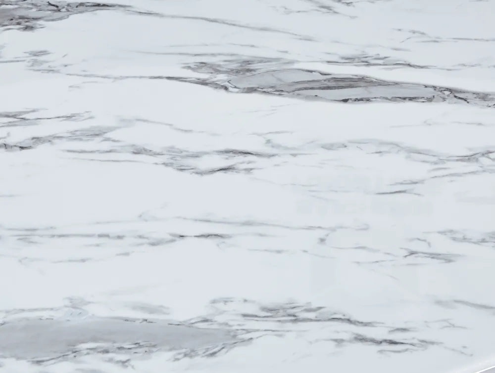 Table à manger verre effet marbré blanc 150x90 cm 4-6 pers BAROQUE