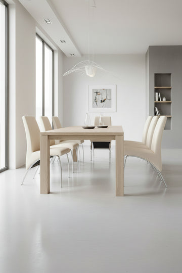 Lot de 4 Chaises Fate chrome et velours Beige