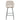 Lot de 2 tabourets de bar ATHENA pied métal noir velours #couleur_beige