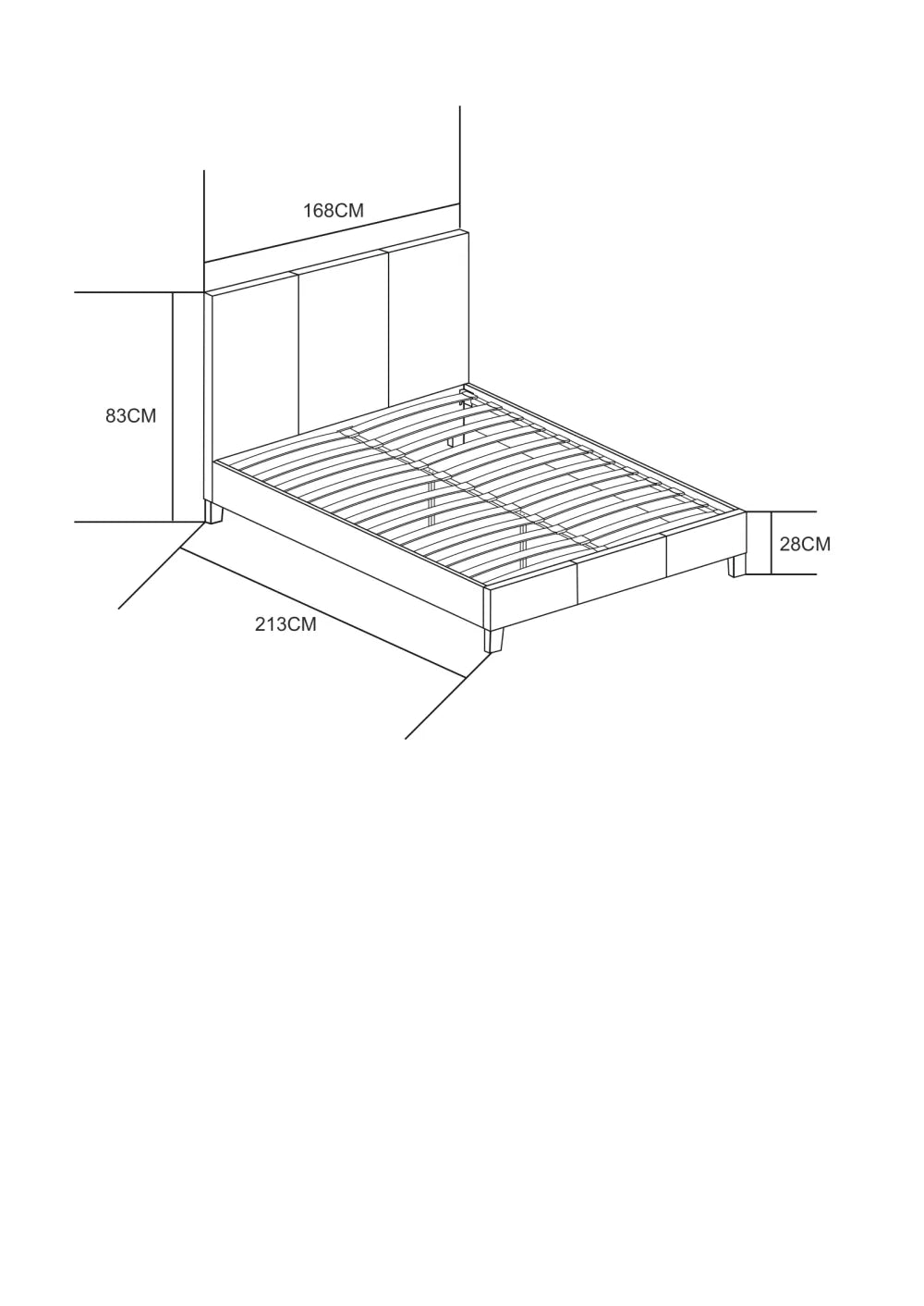 Lit 2 places  MELBOURNE simili cuir BLANC 160x200 cm avec sommier intégré