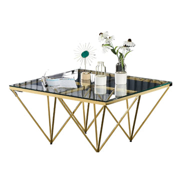 Table Basse carré GIZE verre 80x80 cm