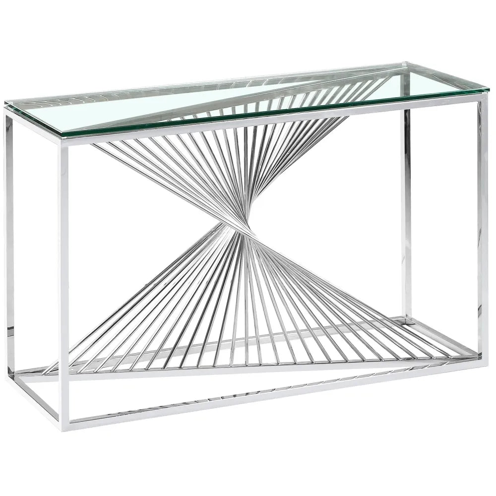 Console luxury BRITTANY en Verre Transparent 120x40x78 cm