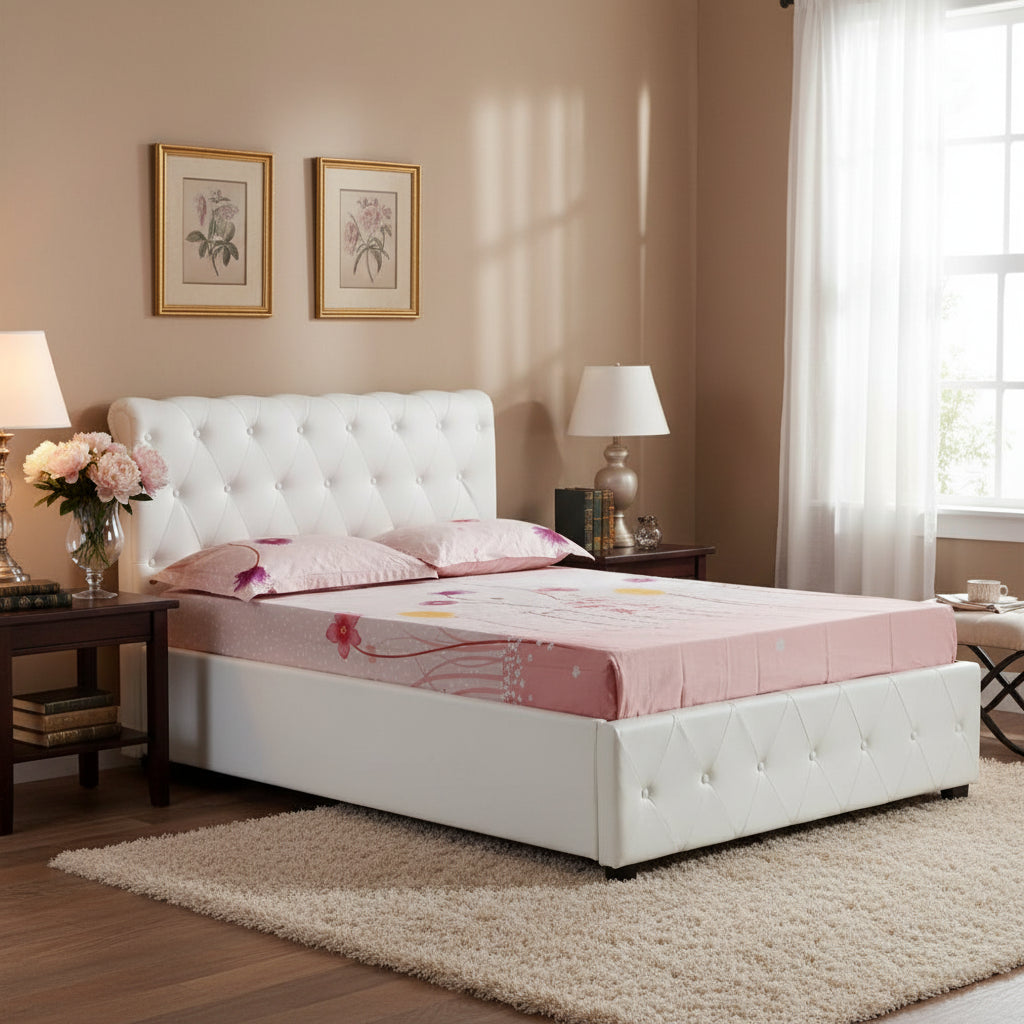 Lit 2 places 160x200 cm COCTO simili cuir sommier inclus