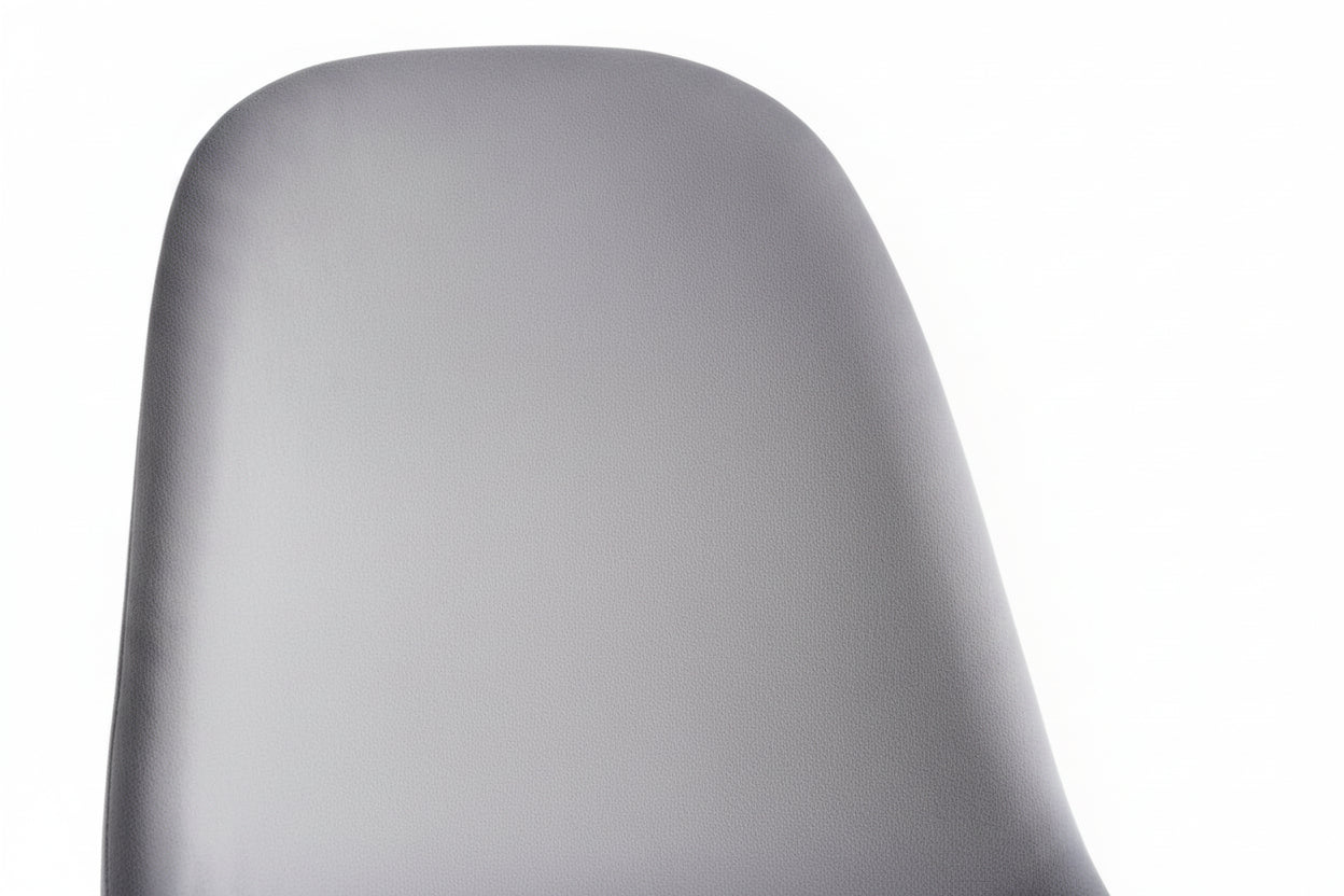 Lot de 4 Chaises Scandinaves Velours Gris Pieds Chrome 43,5x40x87cm