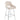 Lot de 2 tabourets de bar ATHENA pied chrome velours #couleur_beige