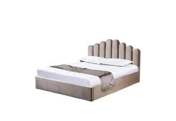 Lit coffre 2 places 140x190 cm DOHA sommier coffre intégré #couleur_moka