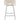 Lot de 2 tabourets de bar TEDDY pied chrome velours#couleur_beige