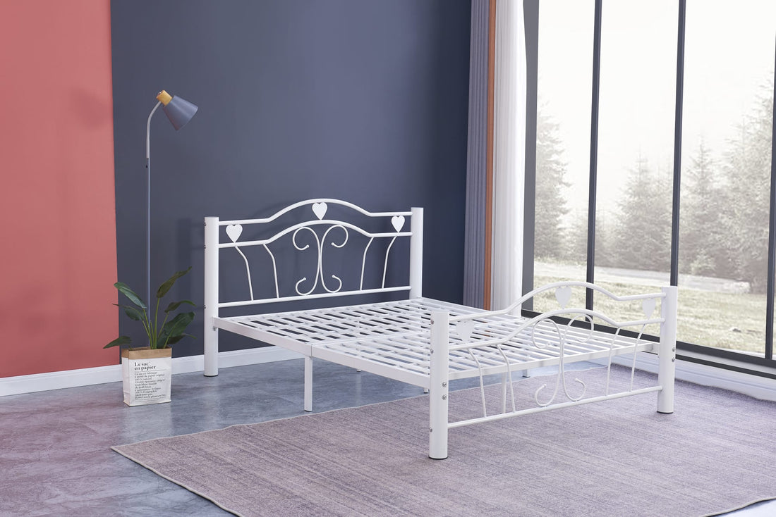 LIT METAL HERCULE BLANC 140X190cm