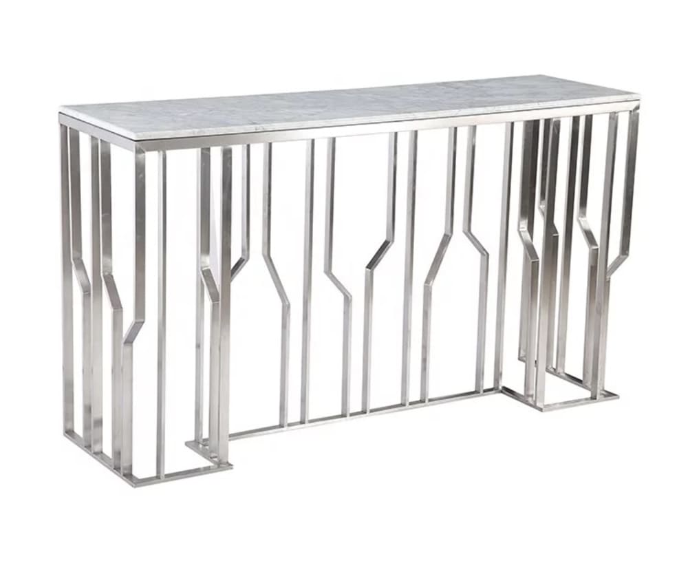 Console PORTOFINO Chrome 120x40x78 cm
